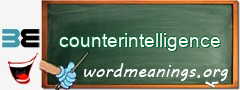 WordMeaning blackboard for counterintelligence